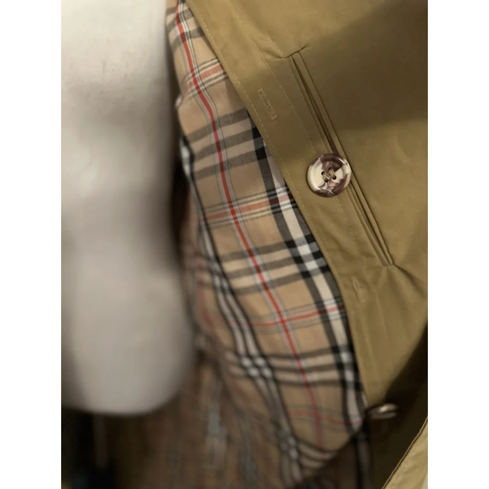 Vintage Men’s Large Trench Coat Double Breasted No Lining Size 42R - Picture 5 of 11